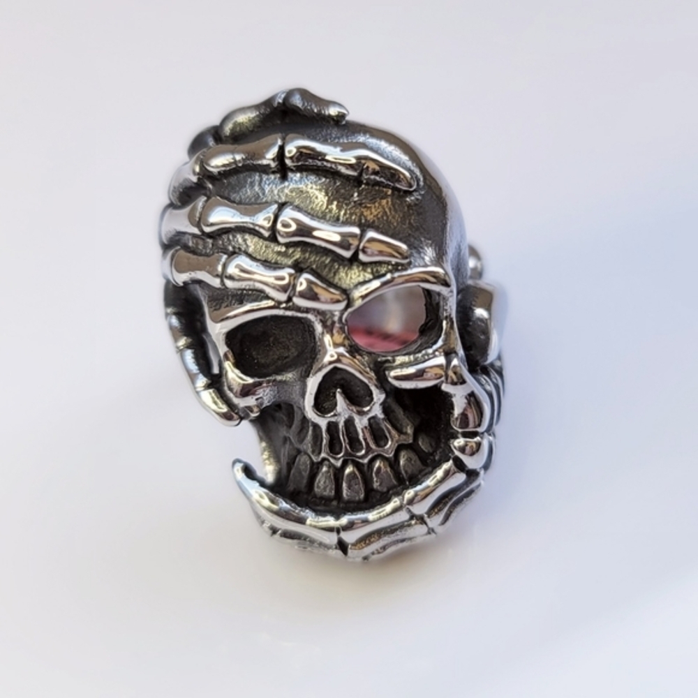 Shut Up ✦ Biker Ring ✦ Rare Black‑Oxidized Evil King Gothic Armor Sz 12 NWT
